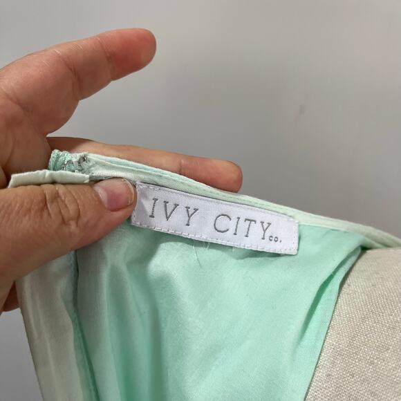 Ivy City Pastel Ombre Tiered Maxi Wrap Dress Cottagecore Spring  Dress Sz S/M - Picture 7 of 11